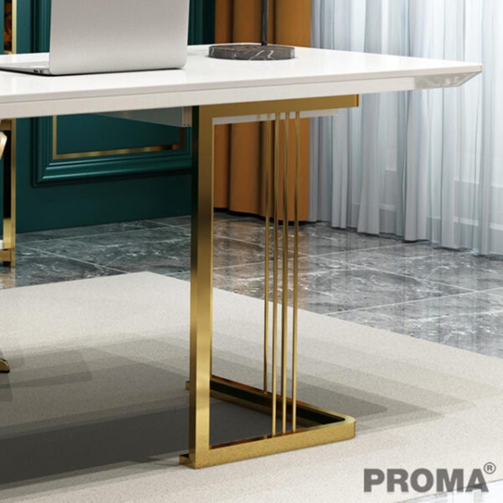 [Pre-order] โต๊ะทำงานเหล็ก PROMA-OD10AW 140 ซม. ขาว_1