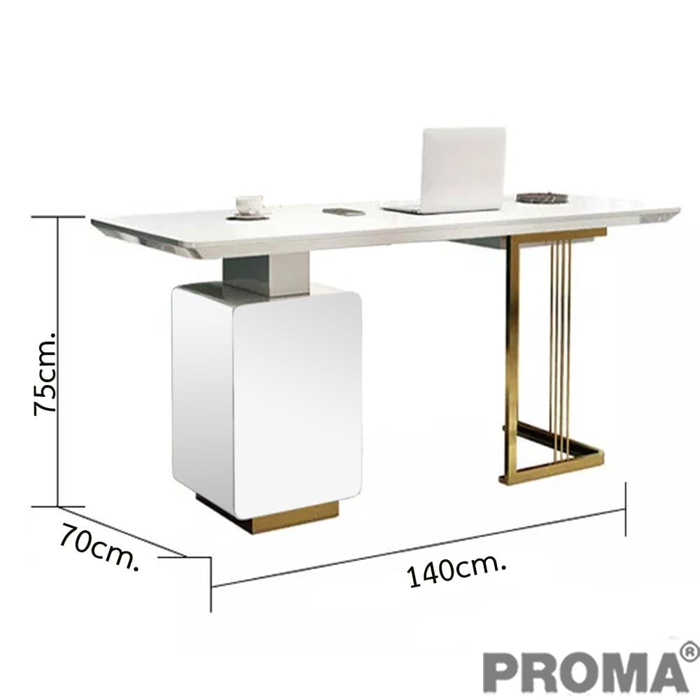 [Pre-order] โต๊ะทำงานเหล็ก PROMA-OD10AW 140 ซม. ขาว_7