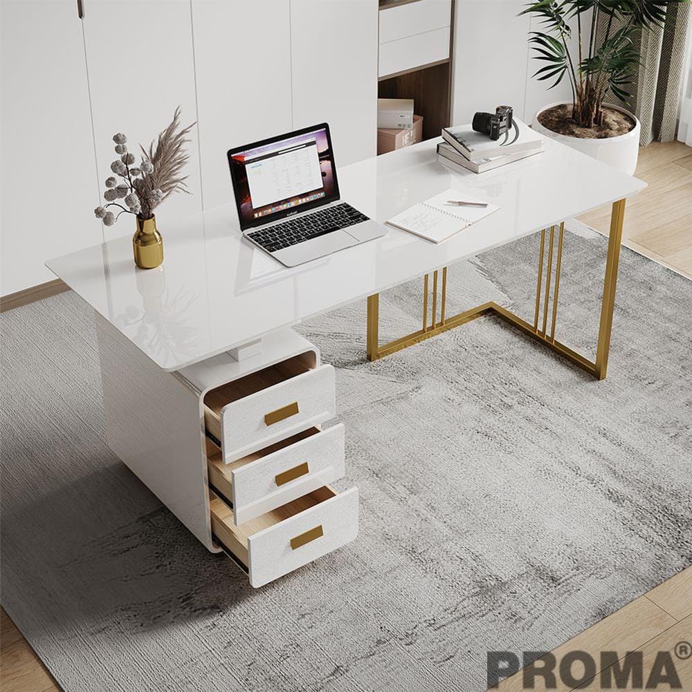 [Pre-order] โต๊ะทำงานเหล็ก PROMA-OD10AW 140 ซม. ขาว_3