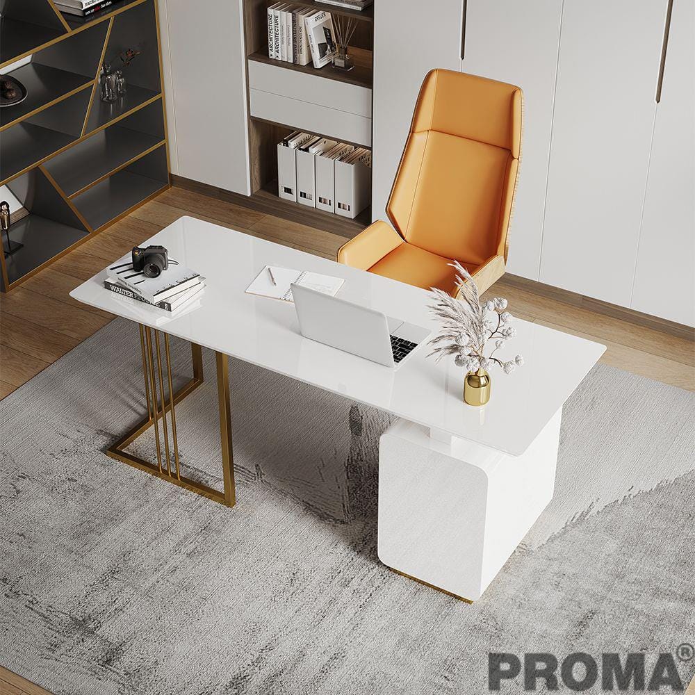 [Pre-order] โต๊ะทำงานเหล็ก PROMA-OD10AW 140 ซม. ขาว_4