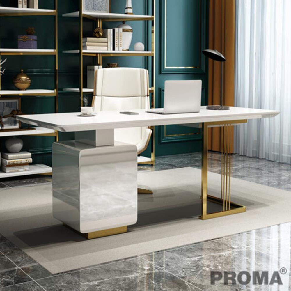 [Pre-order] โต๊ะทำงานเหล็ก PROMA-OD10AW 140 ซม. ขาว_5