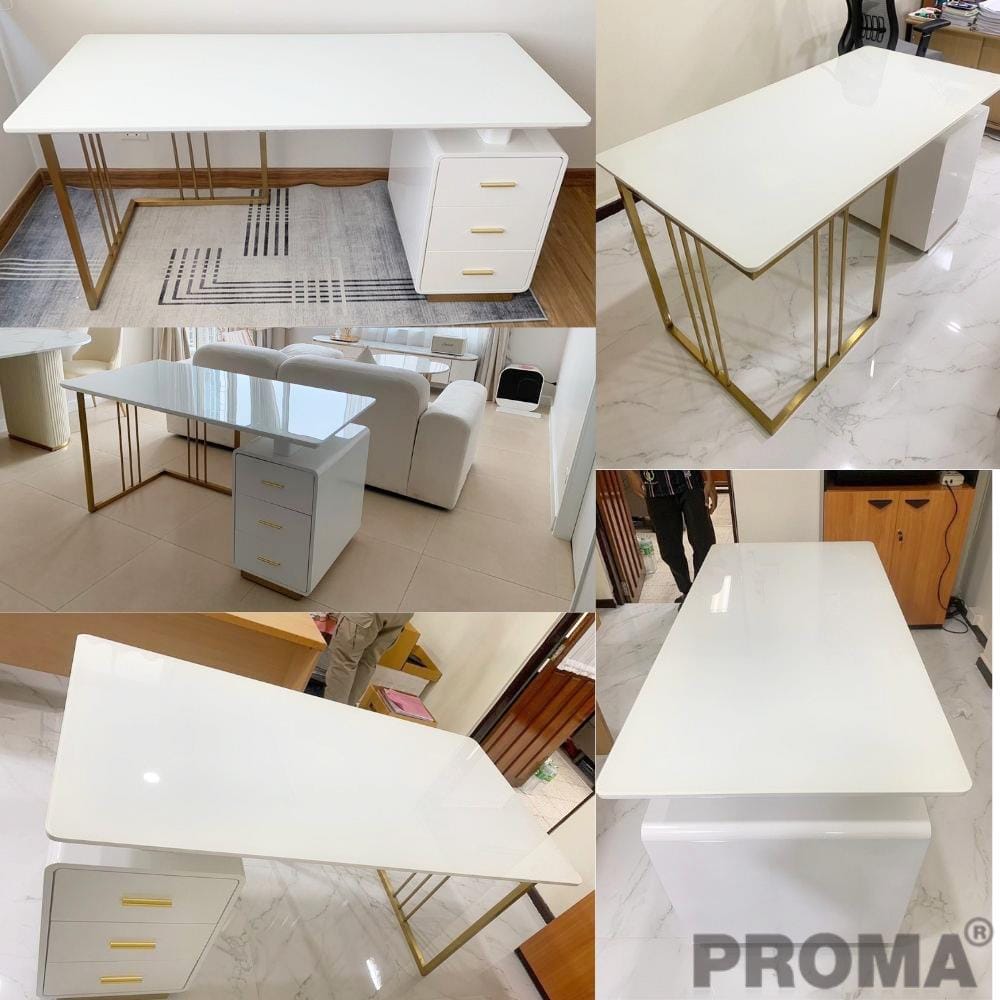 [Pre-order] โต๊ะทำงานเหล็ก PROMA-OD10AW 140 ซม. ขาว_6