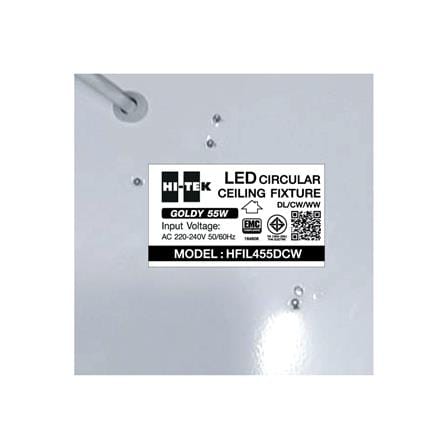 ไฟเพดาน LED HI-TEK HFIL455DCW 19 นิ้ว 55 วัตต์ DAYLIGHT/COOL WHITE/WARM WHITE สีขาว/ทอง_6