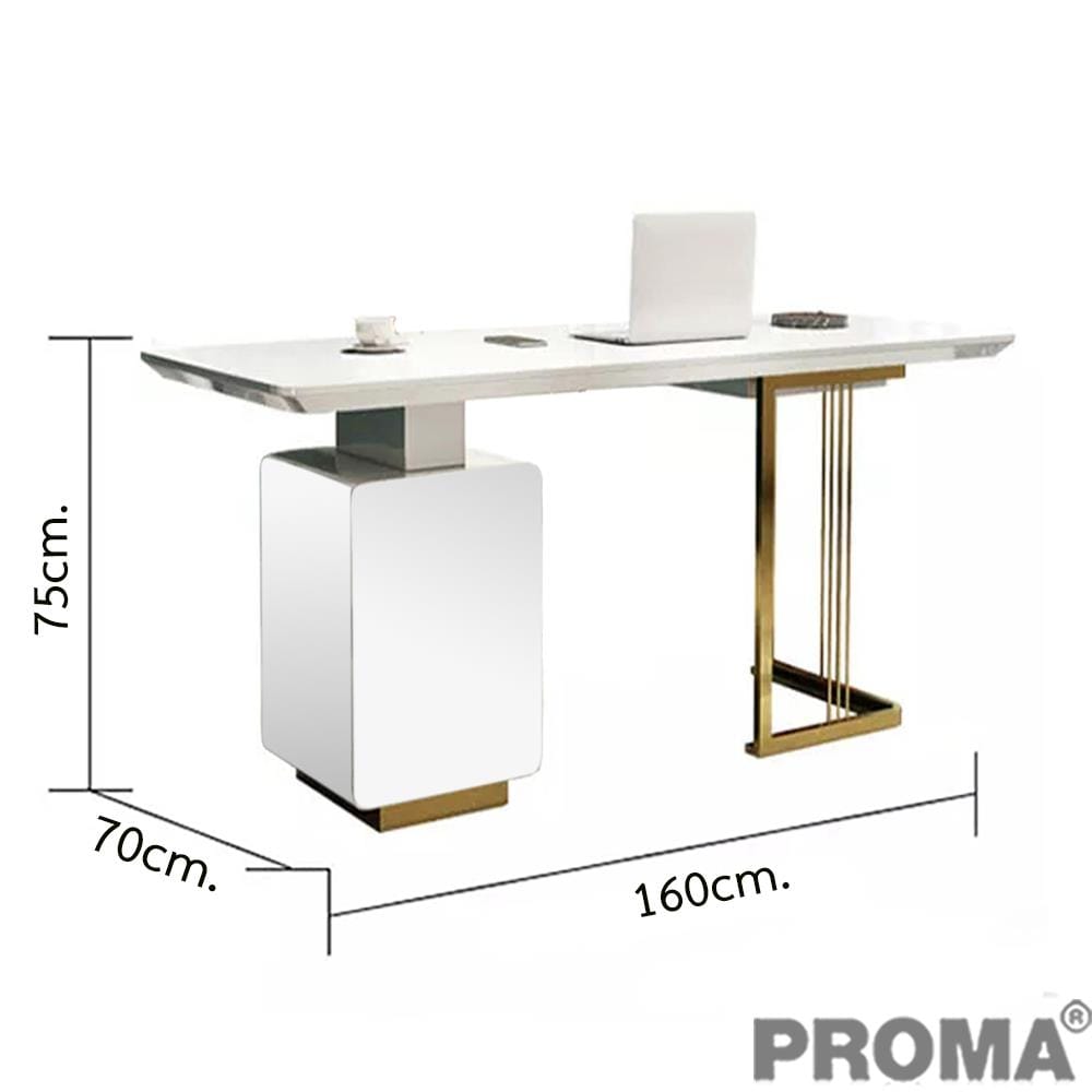  [Pre-order] โต๊ะทำงานเหล็ก PROMA-OD10BW 160 ซม. สีขาว_7