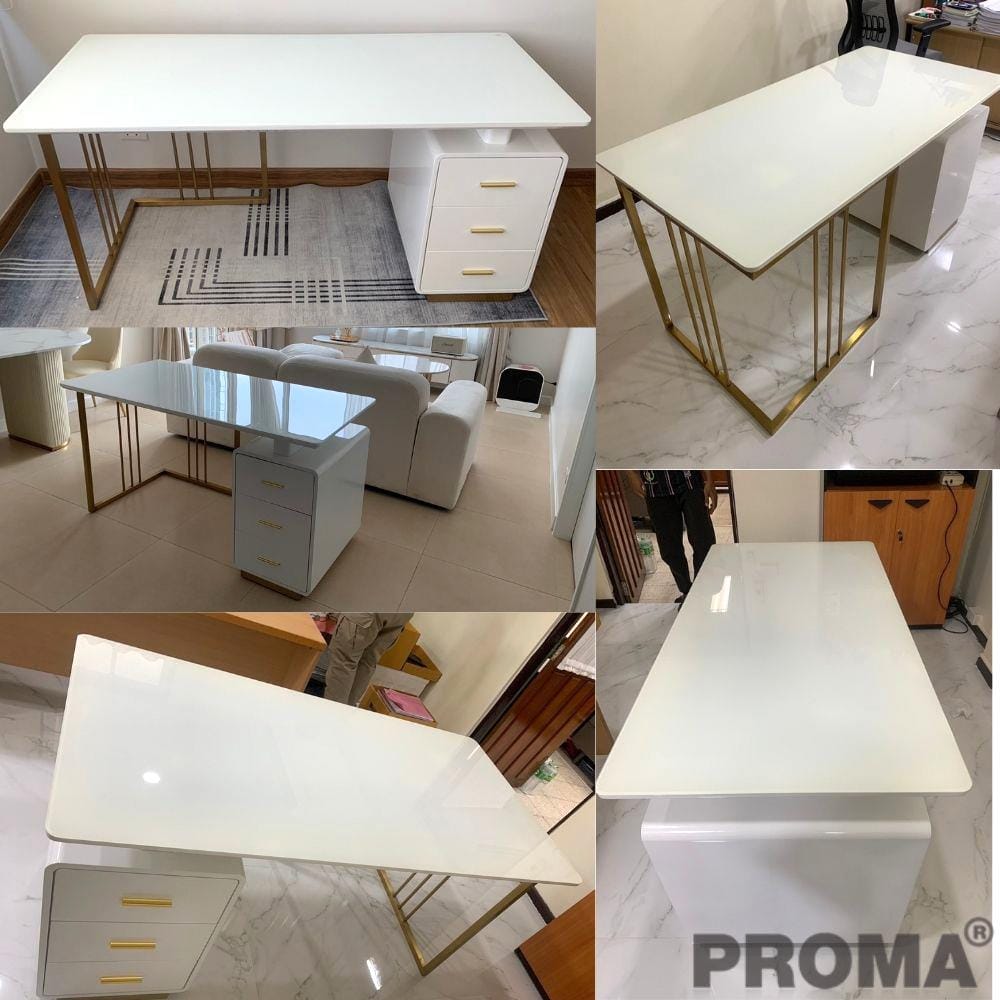  [Pre-order] โต๊ะทำงานเหล็ก PROMA-OD10BW 160 ซม. สีขาว_6