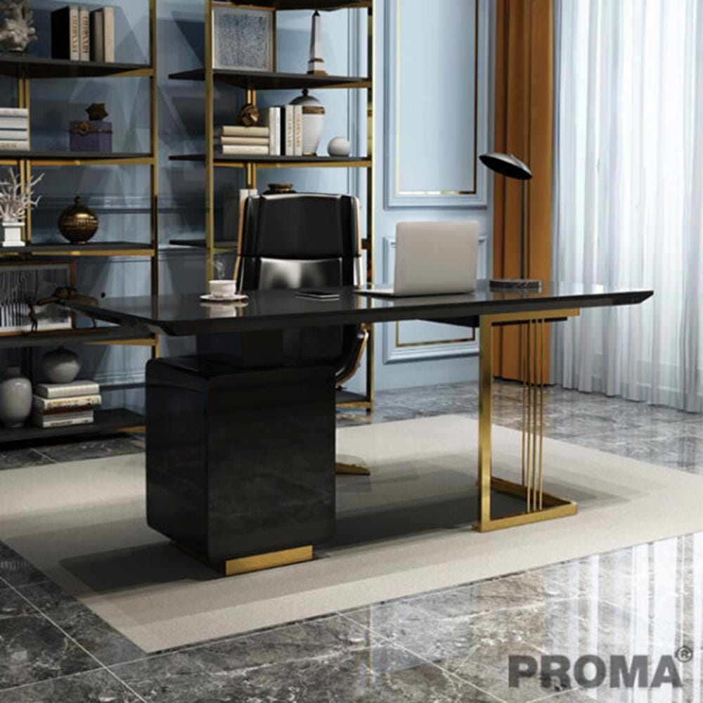  [Pre-order] โต๊ะทำงาน PROMA-OD10AB 140 ซม. สีดำ_6