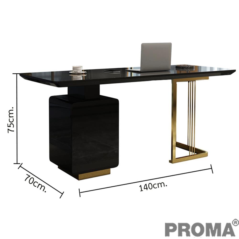  [Pre-order] โต๊ะทำงาน PROMA-OD10AB 140 ซม. สีดำ_5