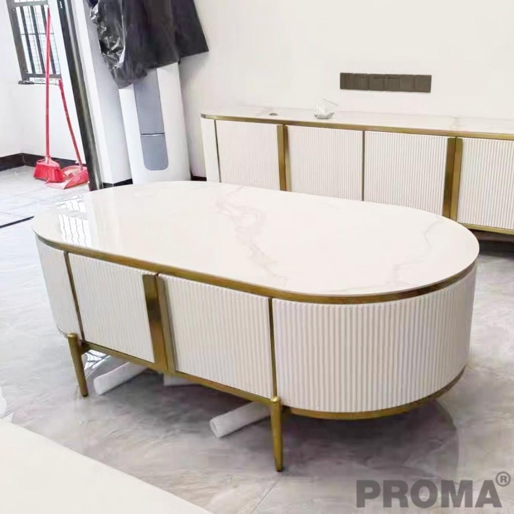 [Pre-order] โต๊ะกลาง PROMA IT-FF-0AW สีขาว/ทอง_3
