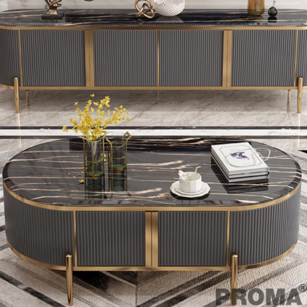 [Pre-order] โต๊ะกลาง PROMA IT-FF-0AB  สีดำ/ทอง_1