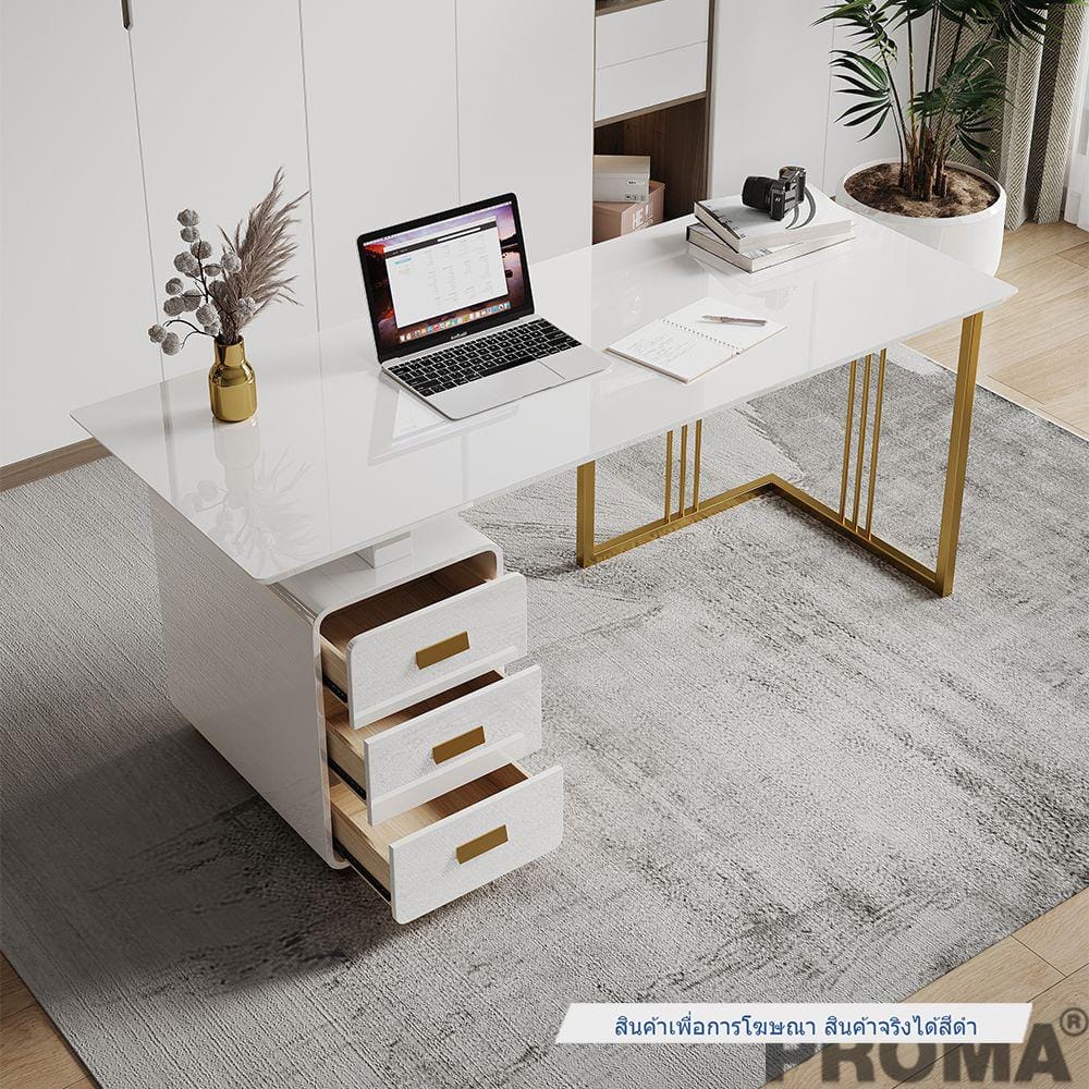  [Pre-order] โต๊ะทำงานเหล็ก PROMA-OD10BB 160 ซม. สีดำ_2