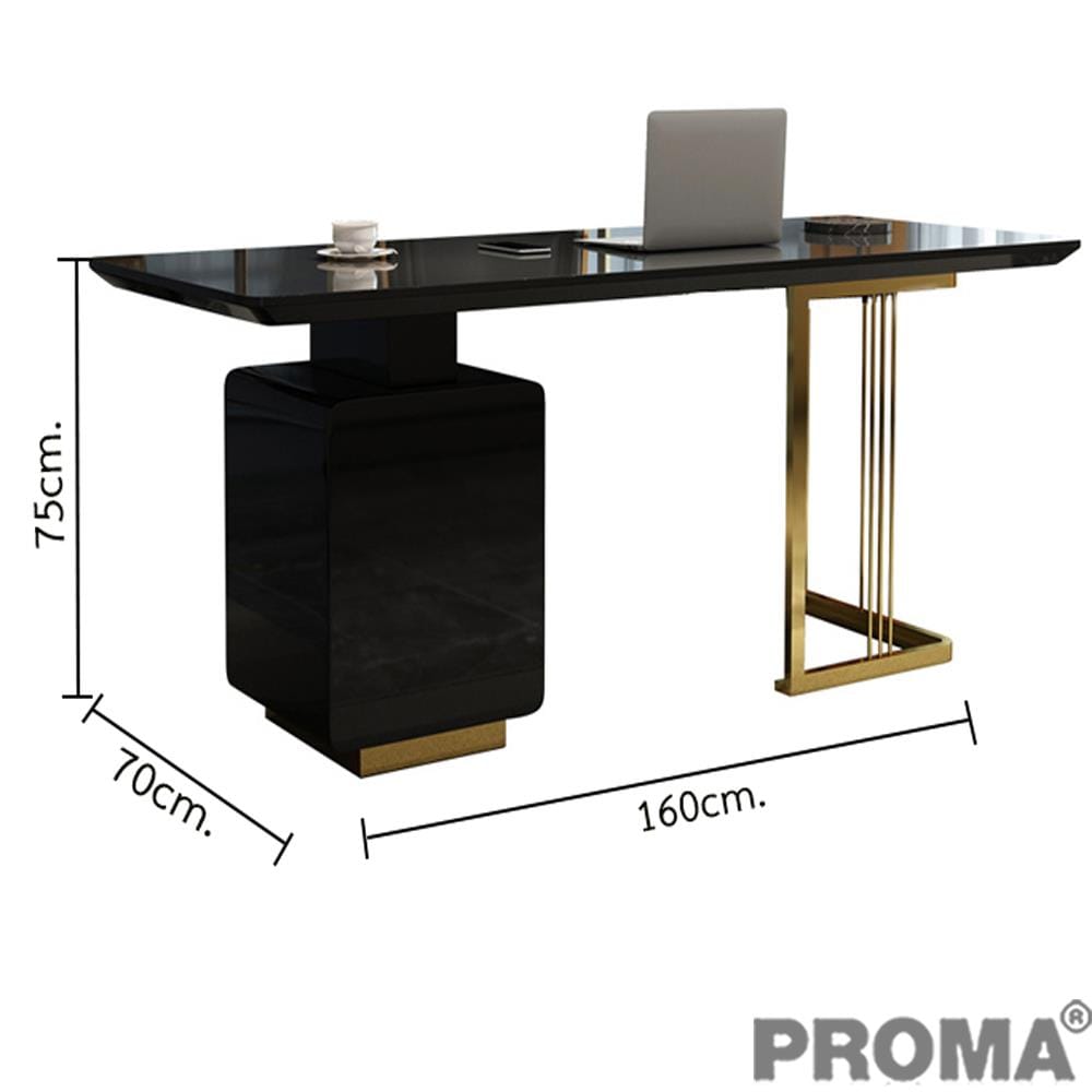  [Pre-order] โต๊ะทำงานเหล็ก PROMA-OD10BB 160 ซม. สีดำ_5