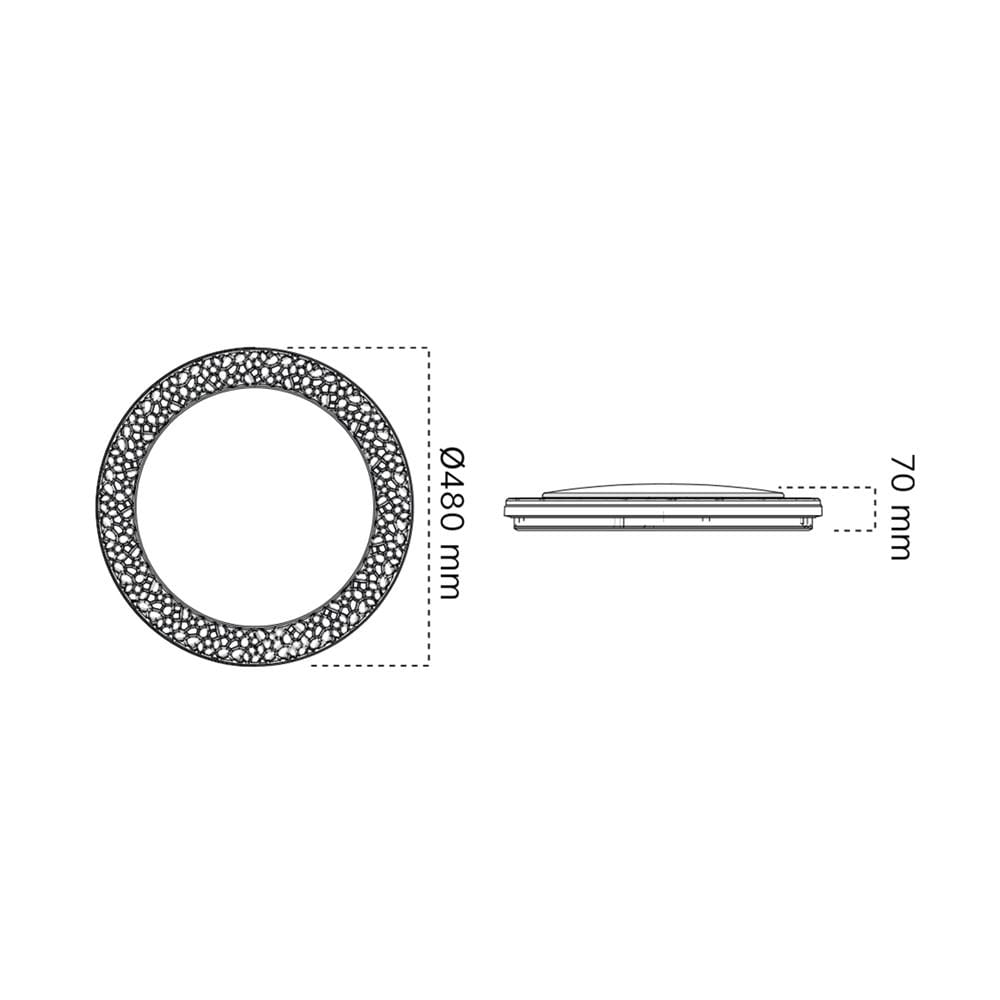 ไฟเพดาน LED SHINING S-CE05000C-101 20 นิ้ว 50 วัตต์ DAYLIGHT/COOL WHITE/WARM WHITE สีขาว