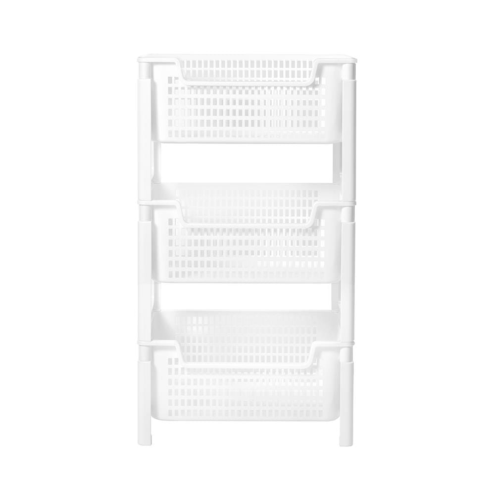 ชั้นวางของ 3 ชั้น STACKO PURE 40.7x32.7x72.5 ซม. สีขาว