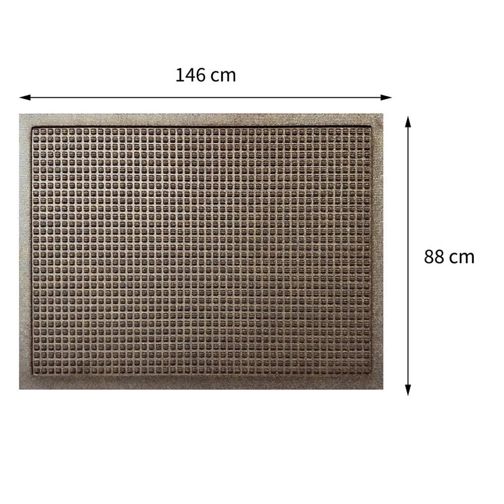 พรมเช็ดเท้าดักฝุ่น KLEEN-TEX WHII 88X146 ซม. สีน้ำตาล