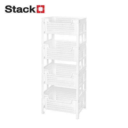 ชั้นวางของ 4 ชั้น STACKO PURE 40.7x32.7x99 ซม. สีขาว_1
