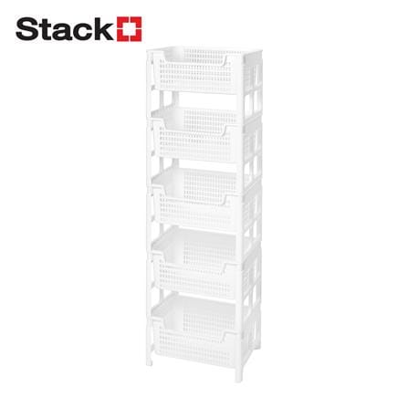 ชั้นวางของ 5 ชั้น STACKO PURE 40.7x32.7x125 ซม. สีขาว