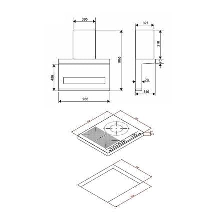 เตาฝัง+เครื่องดูดควัน TEKA IZF 65320 MSP BK+DSW 995G_3