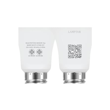 หลอด LED LAMPTAN MOTION SENSOR 12 วัตต์ WARM WHITE E27_7