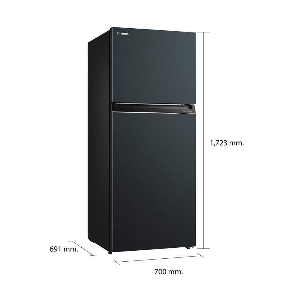 ตู้เย็น 2 ประตู TOSHIBA GR-RT558WE-PMT(52) 14.5 คิว สีน้ำเงินเข้ม อินเวอร์เตอร์