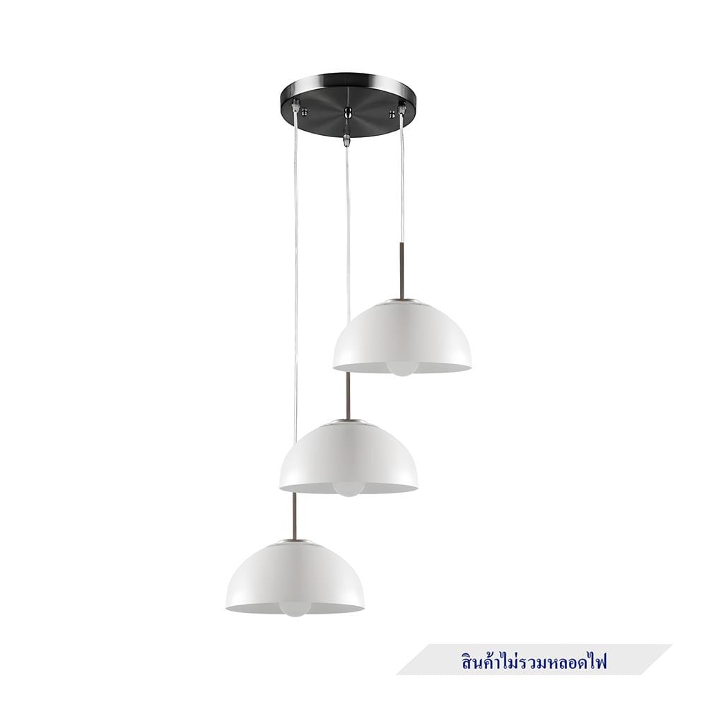 ไฟช่อ CARINI S52300-3 สีขาว/เงิน 3 หัว