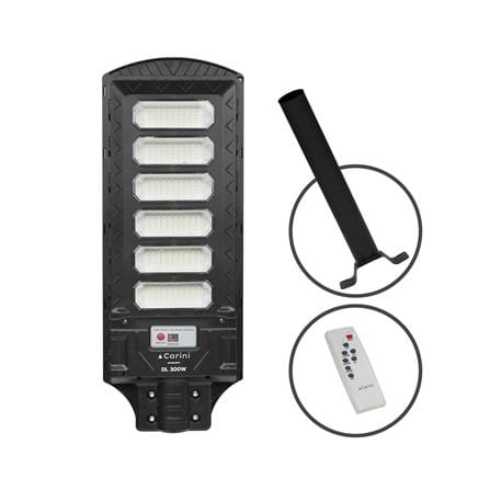 ไฟถนน SOLAR CARINI MOONLIGHT 300 วัตต์ DAYLIGHT สีดำ