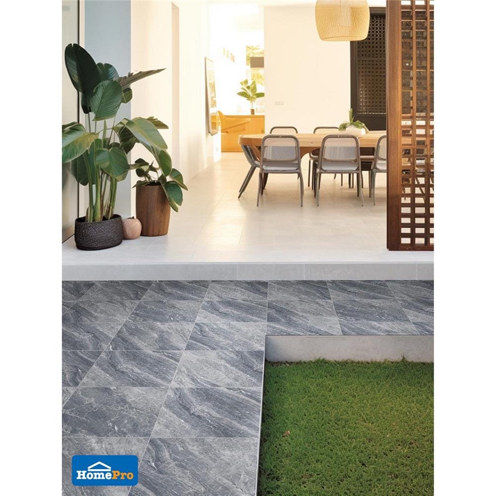 กระเบื้องพื้น 16x16 นิ้ว COTTO คิเมียรา เทาเข้ม ECO PM 0.96 ตร.ม.