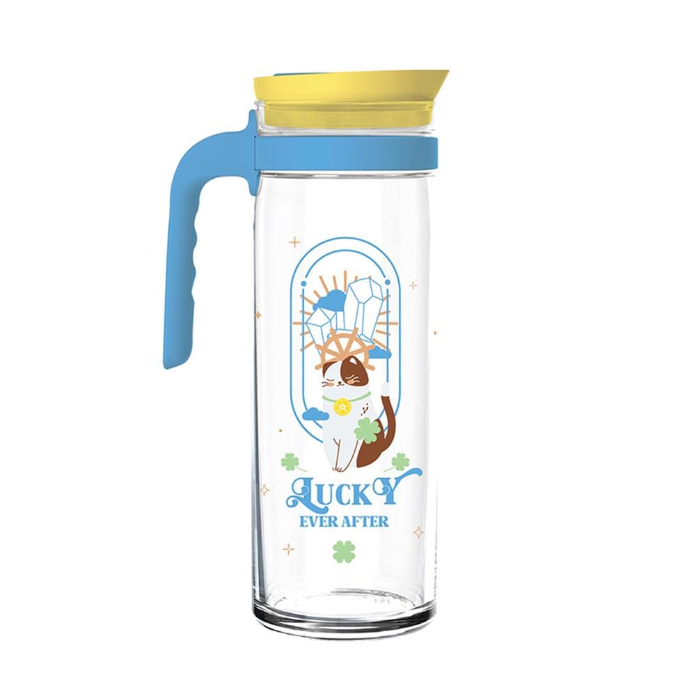 แก้วน้ำ 285 มล. พร้อมเหยือก 1.39 ลิตร OCEAN GLASS NEKO FORTUNE FAMILY แพ็ก 5 ใบ