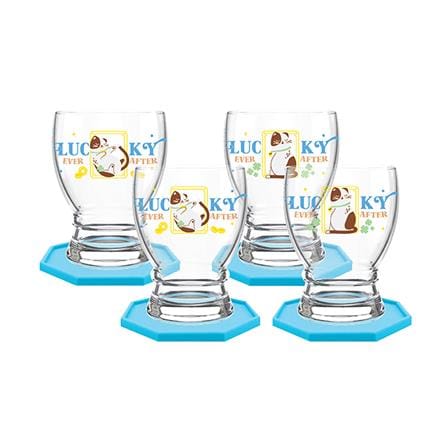 แก้วน้ำ 300 มล. OCEAN GLASS NEKO FORTUNE DRINK แพ็ก 4 ใบ_0