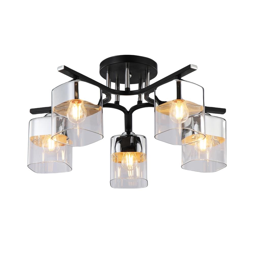 ไฟถาด NEOLIGHT 6409-5 สีดำ/เงิน/ขาว 5 หัว