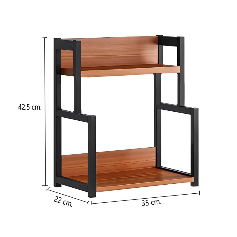 ชั้นวางเครื่องปรุง 2 ชั้น PROMA-RACK005-2 สีน้ำตาลเข้ม_1