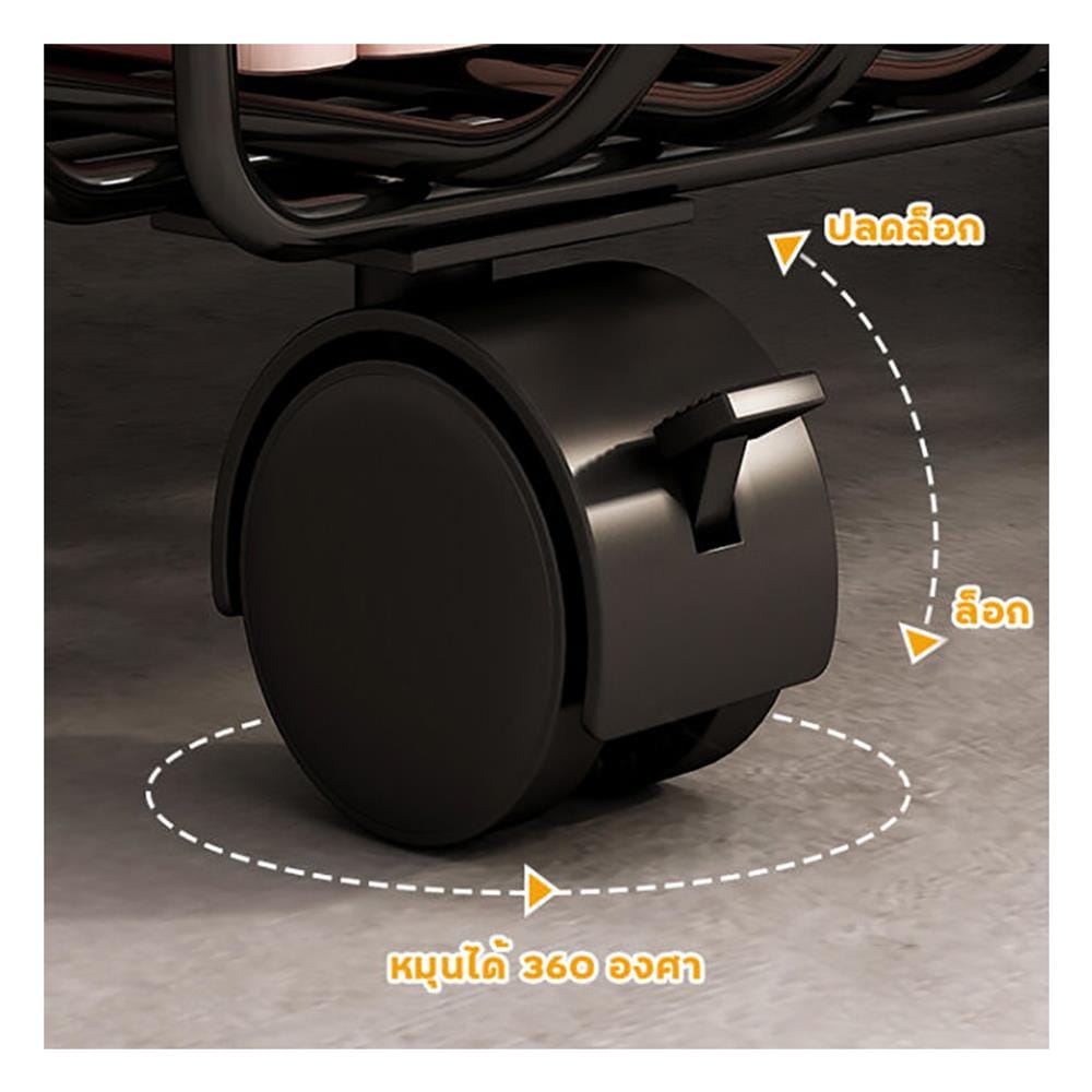 ชั้นวางของ 2 ชั้น มีล้อ PROMA-RACK001-02 ดำ_3