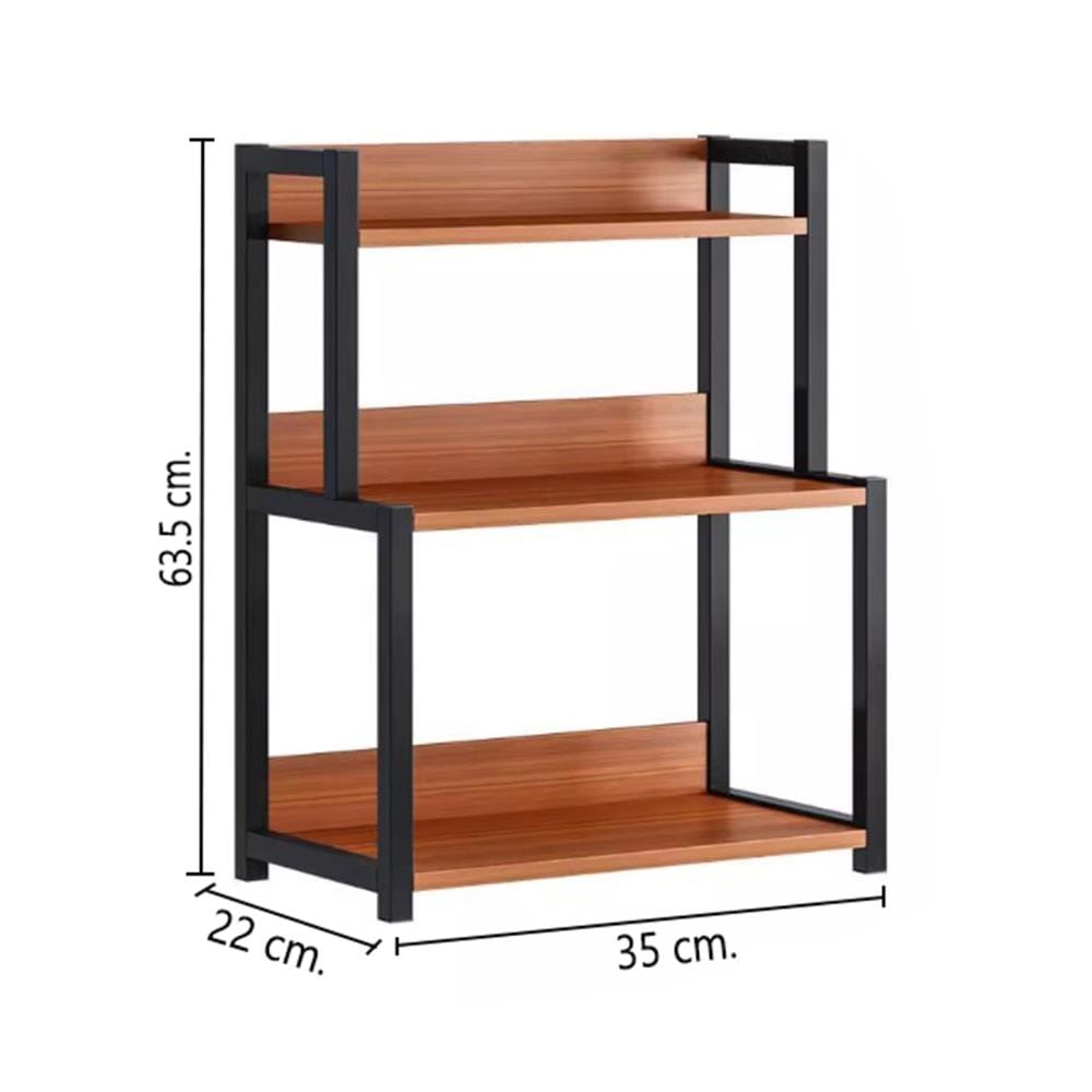 ชั้นวางเครื่องปรุง 3ชั้น PROMA-RACK005-4 สีน้ำตาลเข้ม_1