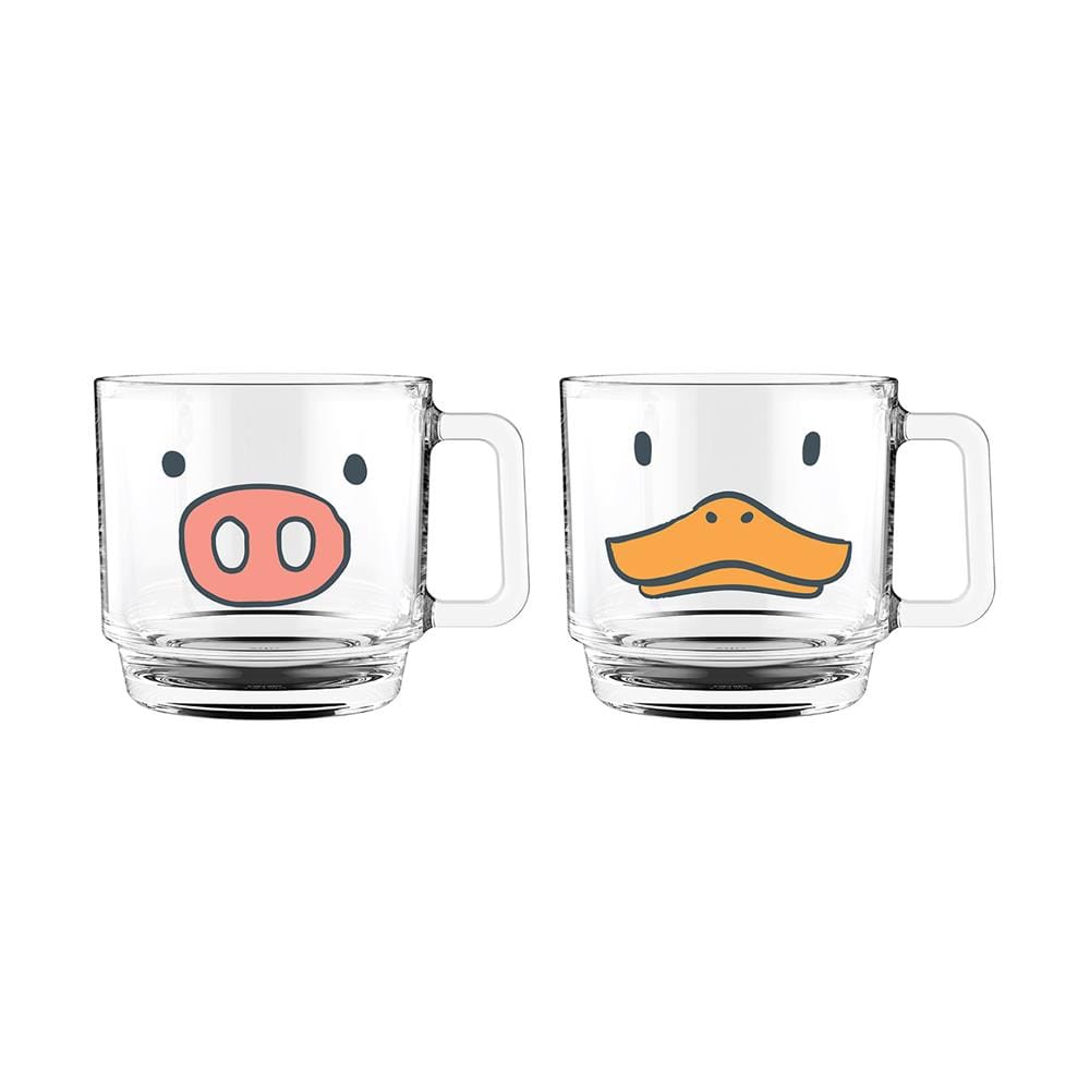ถ้วยหู 485 มล. OCEAN GLASS HAPPY FARM PIGGY AND DUCKY แพ็ก 2 ใบ