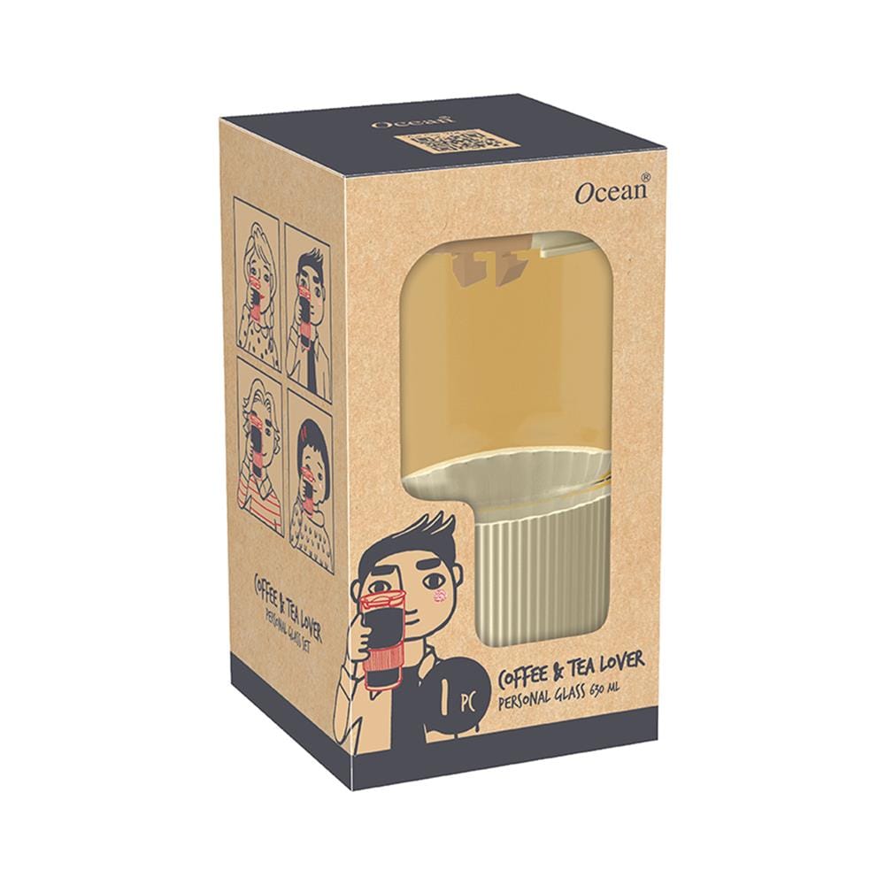 แก้วน้ำ 630 มล. OCEAN GLASS COFFEE LOVER GLASS BROWN