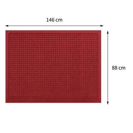 พรมเช็ดเท้าดักฝุ่น KLEEN-TEX WHII 88X146 ซม. สีแดง_8