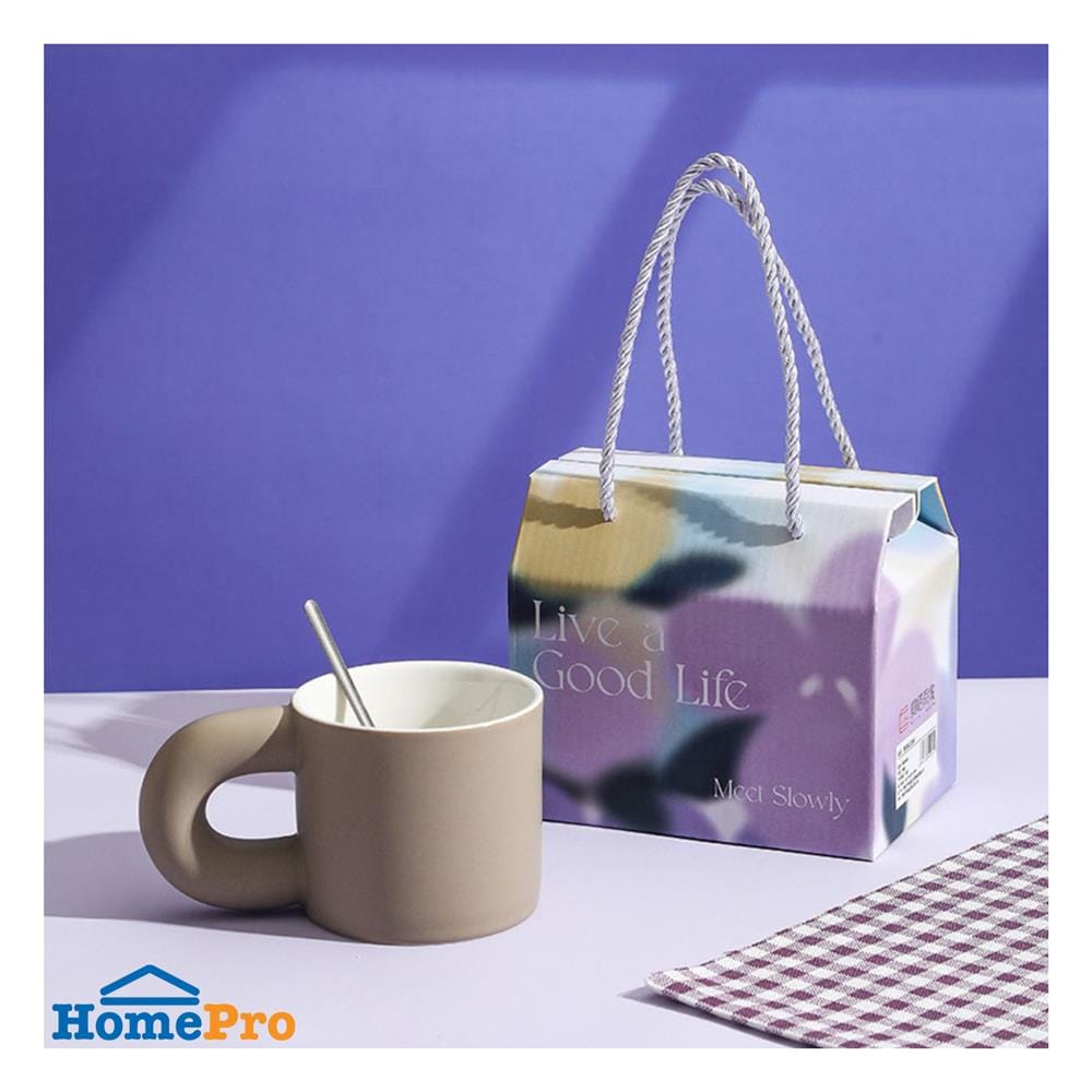 ถ้วยหู PORCELAIN 320 มล. KECH TUBE สีเทา
