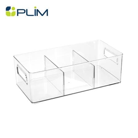 กล่องจัดเก็บผ้า 3 ช่อง PLIM KLEAR 15x30.5x10 ซม. สีใส