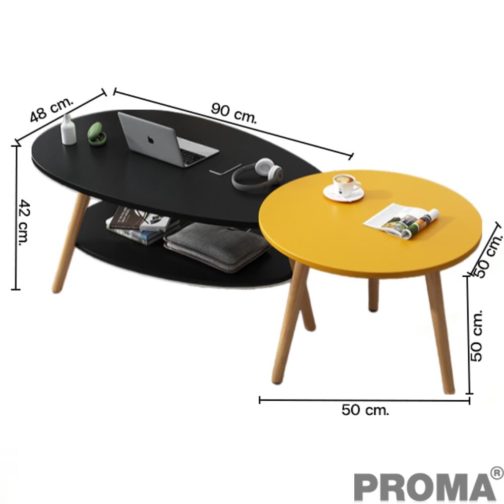 [Pre-order] โต๊ะกลาง PROMA-CTB-64B ดำ/เหลือง_4