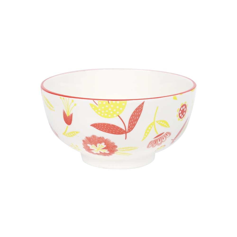 ชุดจานชาม PORCELAIN KECH RED FLOWER 6 ชิ้น