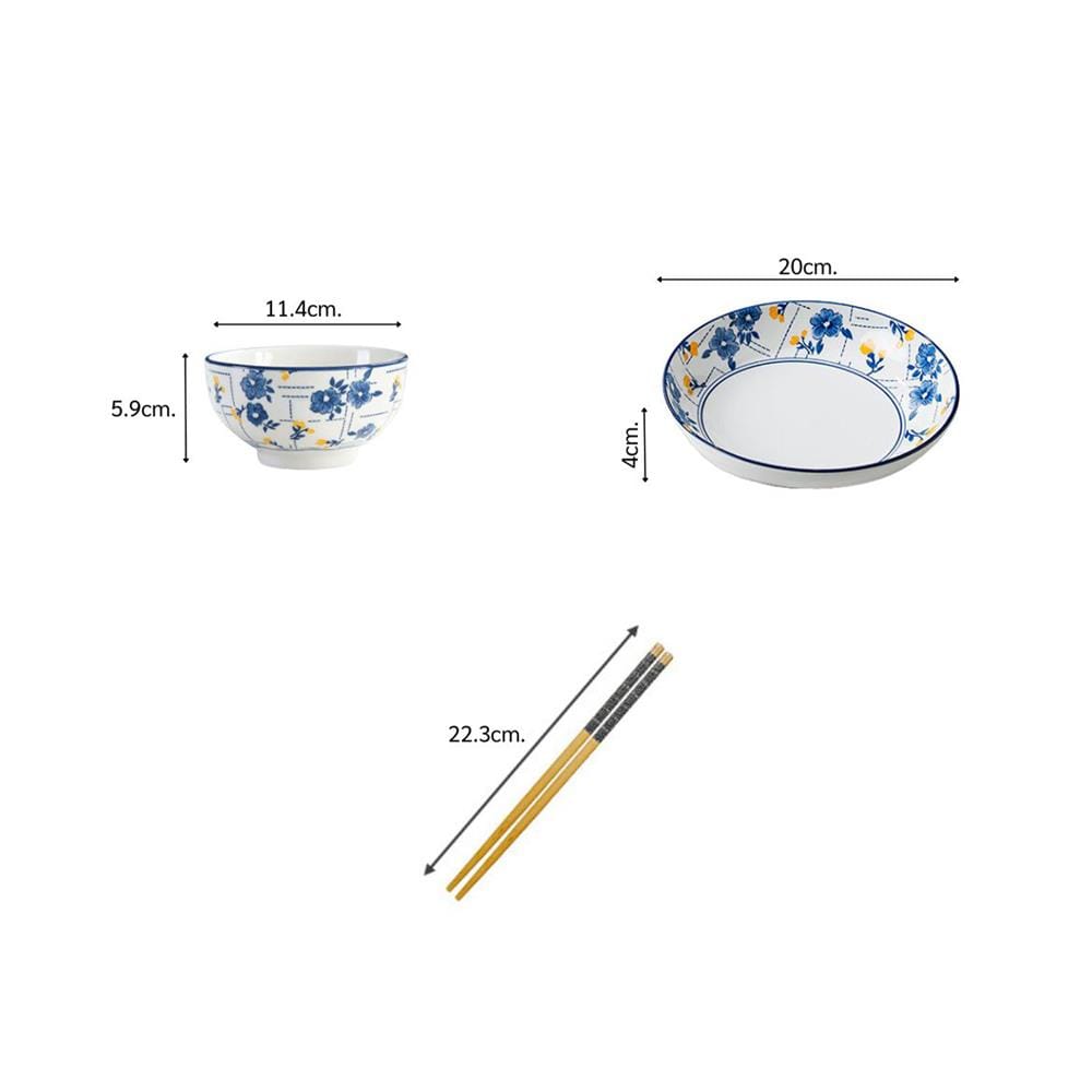 ชุดจานชาม PORCELAIN KECH CHABA 6 ชิ้น