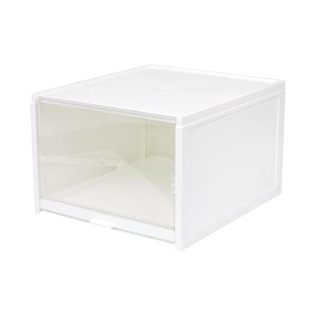 กล่องรองเท้าถาดเลื่อน STACKO DRAWER 31x36.2x21.5 ซม. สีขาว