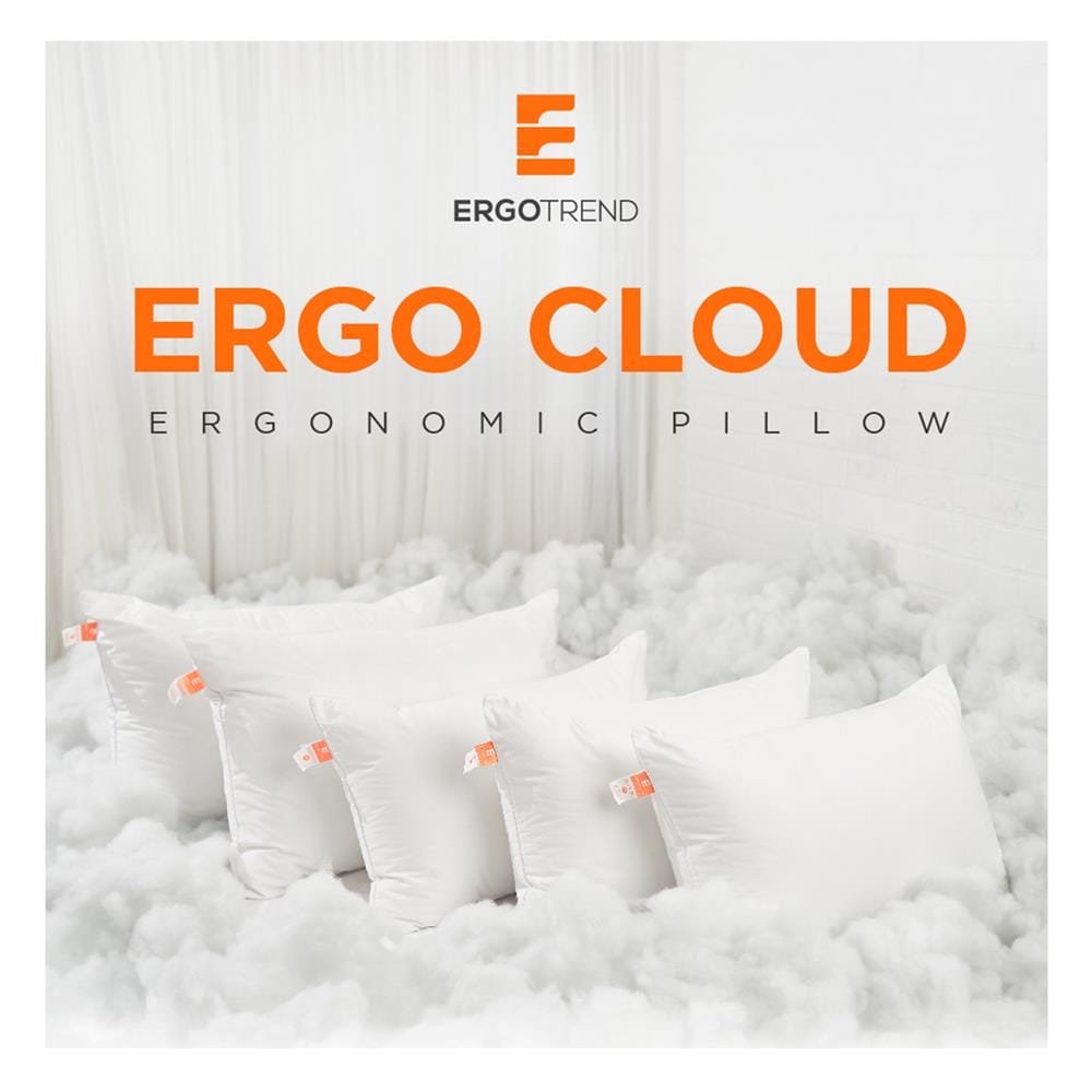 หมอนหนุน ใยสังเคราะห์ ERGOTREND ERGO CLOUD-XS FLUFFY 73x48x15 ซม. สีขาว