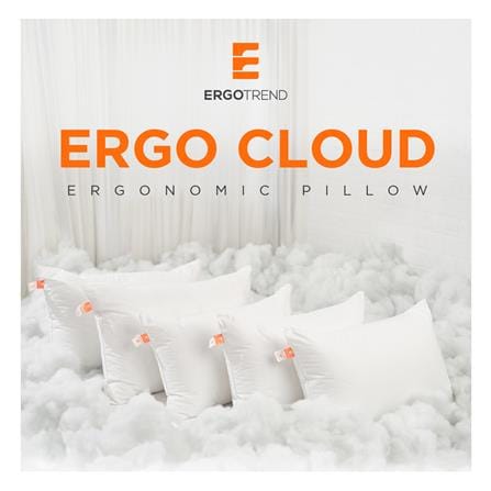 หมอนหนุน ใยสังเคราะห์ ERGOTREND ERGO CLOUD-XS FLUFFY 73x48x15 ซม. สีขาว_5