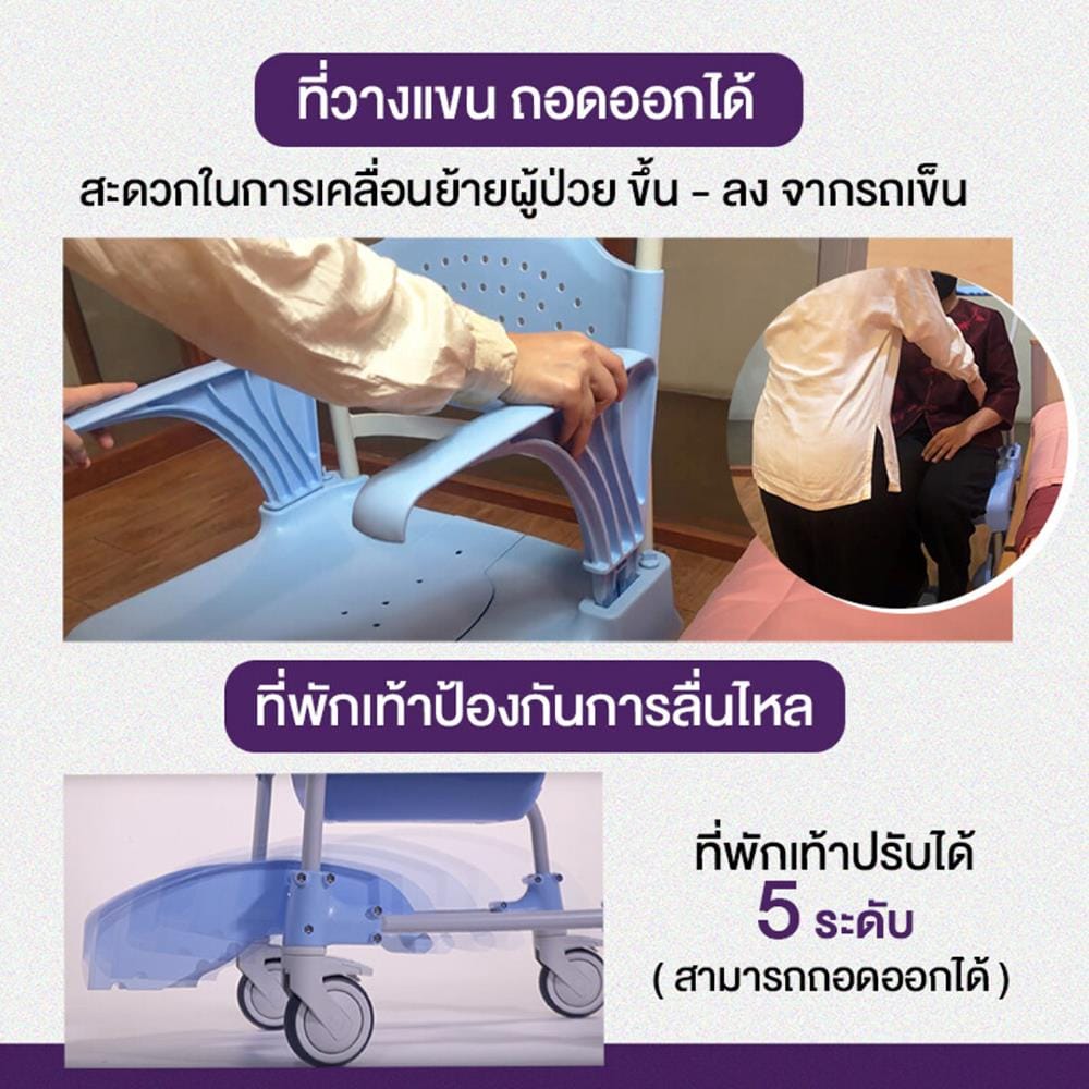 เก้าอี้อาบน้ำ นั่งถ่าย ALLWELL รุ่น MOEM  ฟ้า_2