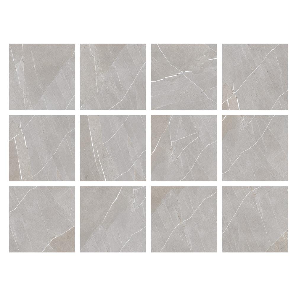 กระเบื้องพื้นพอร์ซเลน 60x60 ซม. COTTO ปิอาเซนซ่า เทา PM 1.44 ตร.ม.