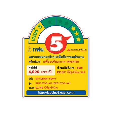 แอร์ผนัง MITSUBISHI HEAVY DUTY DXK10YYS-W1 9749 บีทียู อินเวอร์เตอร์_5