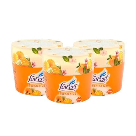 เจลปรับอากาศ FARCENT CITRUS ORANGE 70 กรัม แพ็ก 3 ชิ้น