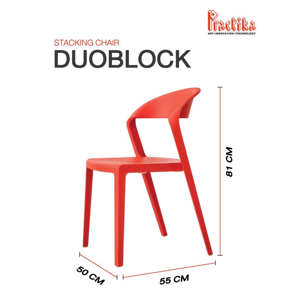 เก้าอี้อเนกประสงค์ PRACTIKA DUO สีแดง_4