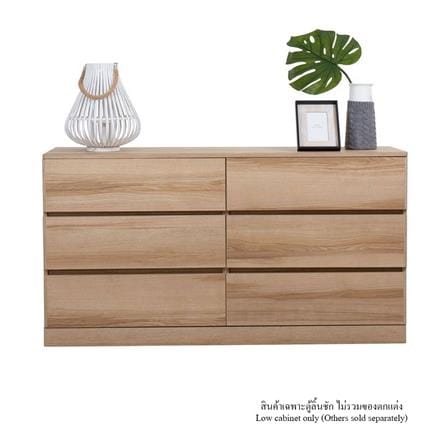 ตู้ลิ้นชัก 6 ลิ้นชัก KONCEPT TIMBUR 19215564 150 ซม. สีลินด์เบิร์กโอ๊ค