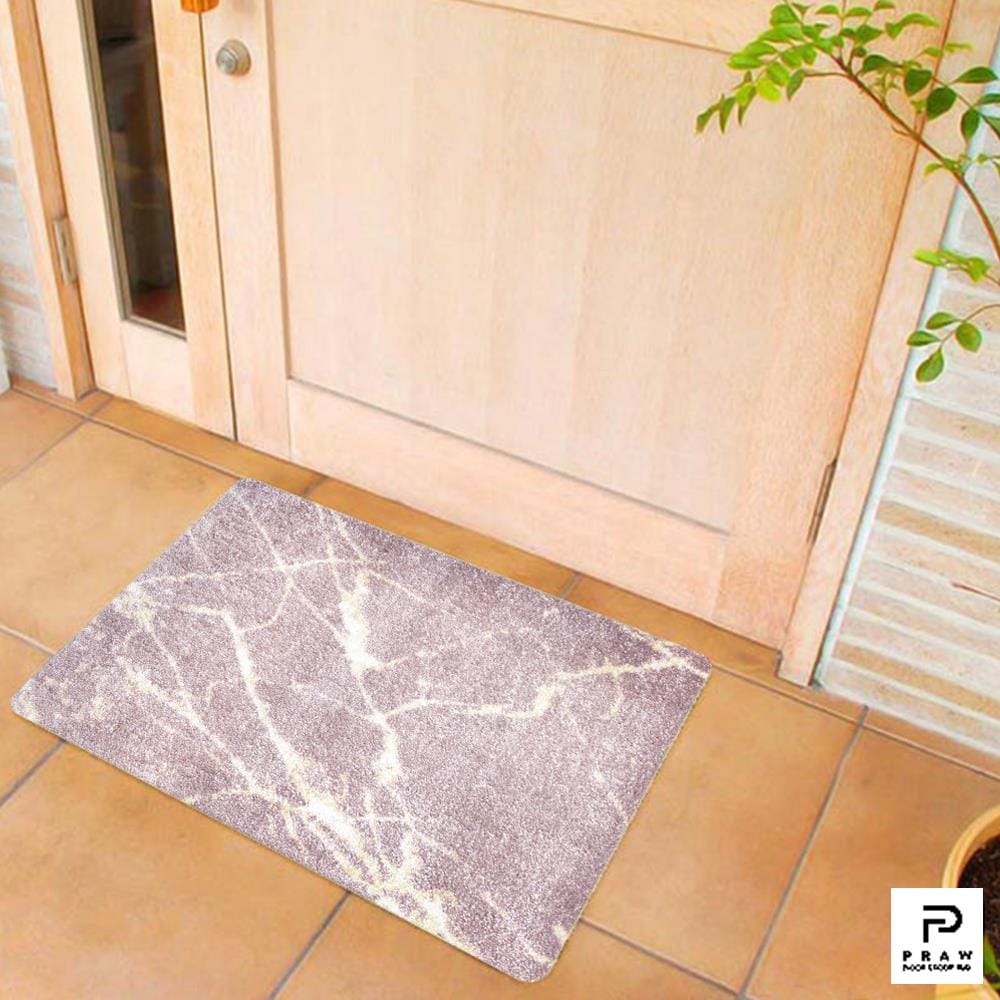 พรมเช็ดเท้าดักฝุ่น PRAW DE MARBLE PINK 50X75 ซม. สีชมพู